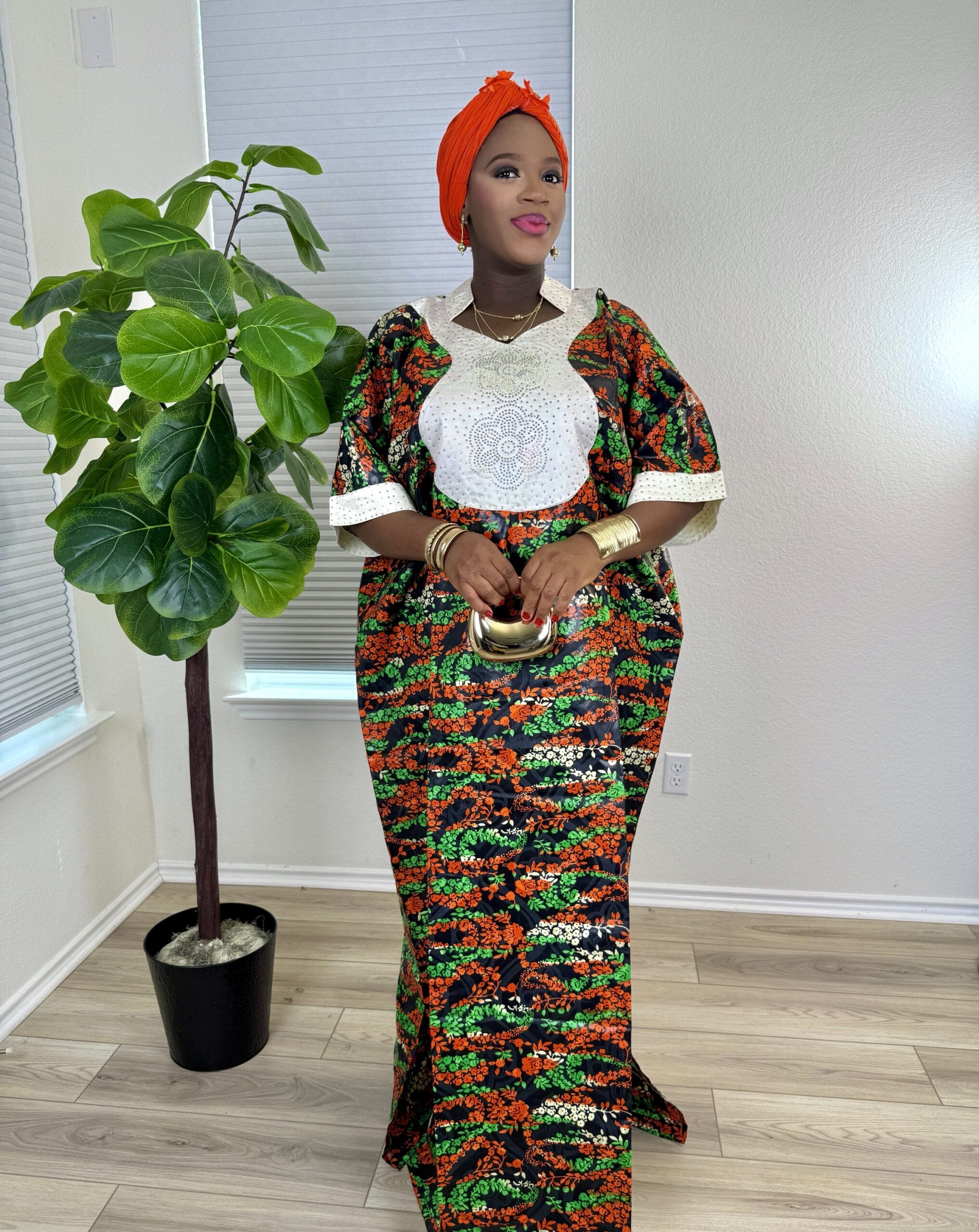 Adire Kampala Dress (Collard Neck) - Image 2